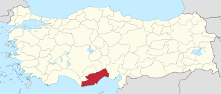 موقع محافظة مرسين في تركيا