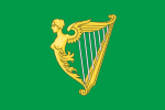 Green harp flag, associated with Irish nationalism