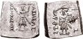 Bactrian Drachm minted circa 185-170 BC.