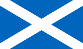 Traditional flag of Scotland most commonly associated with mainstream Scottish nationalism