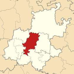 Location of Johannesburg within Gauteng
