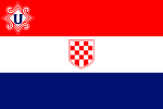 Flag of the Independent State of Croatia (1941–1945), a symbol of neo-fascism and Ustaše movement in Croatia