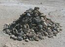 Rock pile started by Nelson Mandela and added to—one rock at a time—by former prisoners returning to the island.