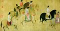 نزهة الربيع لبلاط تانگ، ژانگ شوان، القرن الثامن، صيني
