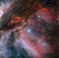 The Carina Nebula around the Wolf–Rayet star WR 22. Credit ESO.
