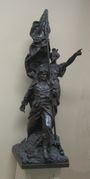 'Le Defense Nationale', bronze sculpture, Rosenberg Library, Galveston, Texas