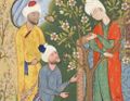 Youth and Suitors، مشهد، إيران، 1556-1565 .