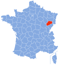 Location of Haute-Saône in France