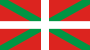 Basque nationalism (flag of the territory of Euskadi in Spain, not explicitly nationalist, but also used by Basque nationalists in Basque Autonomous Community, Navarre and French Basque Country)
