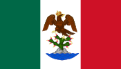 Flag of the First Mexican Empire. Today used by Mexican monarchists