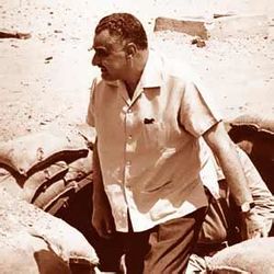 الرئيس جمال عبد الناصر أثناء تجهيزات الجيش في حرب الاستنزاف