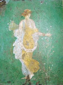 Ancient Roman fresco of Flora, or Spring, from Stabiae (2nd century AD)