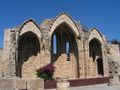 Romanic basilica in old town of Rhodes