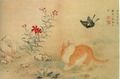 قطة وفراشة، كيم هونگ-دون (1745-?)، القرن 18، كوري