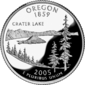 Oregon quarter dollar coin