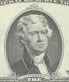 صورة جيفرسون على ورقة الإثنين دولار بالولايات المتحدة