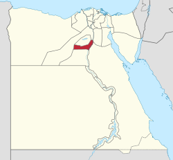 موقع محافظة بني سويف في مصر