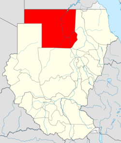 الموقع في السودان.