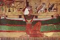 مصر القديمة، الإلهة إيزيس، رسم جداري ملون، ح.1360 ق.م.