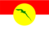Flag of United Malay National Organisation. The kris in the flag is a symbol of Malay Nationalism in Malaysia