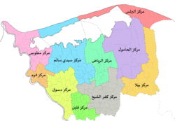 موقع محافظة كفر الشيخ علي الخريطة
