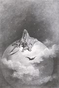 Illustration: Death Depicted as the Grim Reaper on Top of the World from The Raven