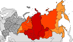        منطقة سيبريا الاتحادية        سيبيريا الروسية التاريخية        شمالآسيا (الامتداد الأكبر لسيبيريا)