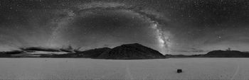 A panorama of part of the Milky Way, as seen from Death Valley, 2005.