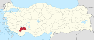 موقع محافظة بوردور في تركيا