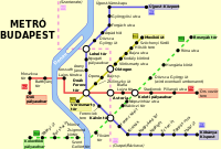 Map of the مترو بودابست