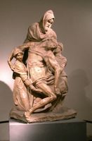 Michelangelo and Tiberio Calcagni, Pieta Firenze (c. 1550-61)