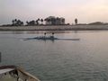 نهر دجلة وتدريب للزوارق النهرية في بغداد