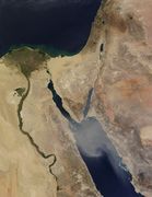 عاصفة رملية في شبه جزيرة سيناء