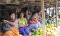 Women selling fruits in Senapati, Manipur