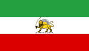 Flag of the Imperial State of Iran. Today used by Iranian monarchists