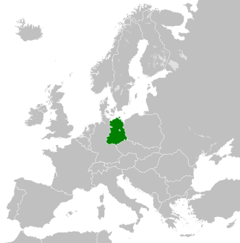 Territory of East Germany (green) in 1957
