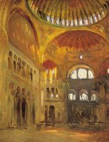 Interior of the Hagia Sophia by John Singer Sargent, 1891