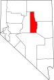 State map highlighting Eureka County