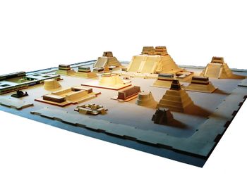 نموذج لمنطقة المعابد في تنوتش‌تتلان في المتحف الوطني للأنثروپولوجيا