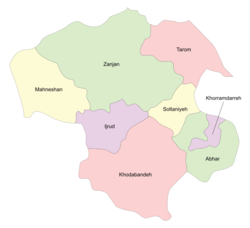 Counties of Zanjan Province