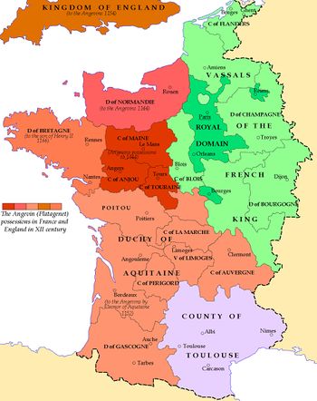 The Kingdom of France in 1154