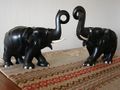 Elefant carvings made from ebony.