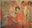 Khitan tomb painting (Liao Dynasty) at Ar Horqin Banner, Inner Mongolia.