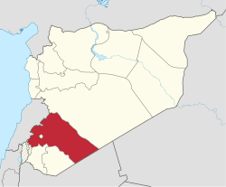 خريطة سوريا مع إبراز ريف دمشق