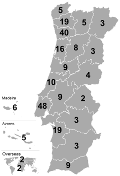 Portuguese electoral districts 2024.svg