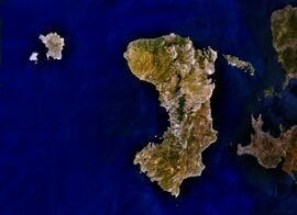 Chios as seen from space, in June 1996