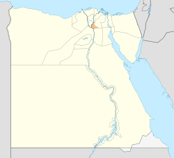 موقع محافظة القليوبية على خريطة مصر.
