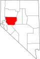 State map highlighting Churchill County