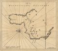 1753 Van Keulen Map of Huvadu Atoll (inaccurate)