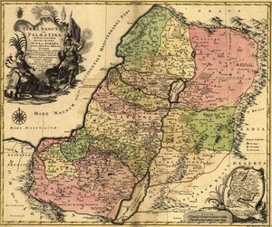 1759 map Holy Land and 12 Tribes PALESTINE 1759.jpg